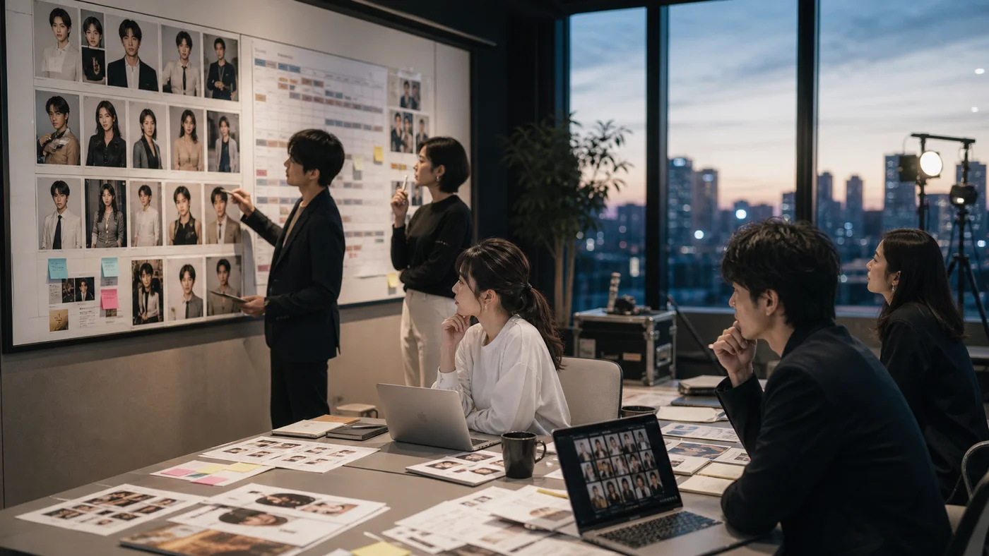 AIタレントの企画会議と制作進行を行うオビトの事業イメージ